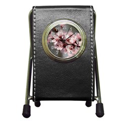 Plum Blossoms Pen Holder Desk Clocks