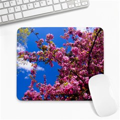 Pink Flowers Large Mousepads by trendistuff