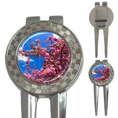 Pink Flowers 3-in-1 Golf Divots