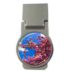 Pink Flowers Money Clips (round)  by trendistuff