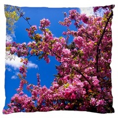 Pink Flowers Large Cushion Cases (one Side)  by trendistuff