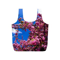 Pink Flowers Full Print Recycle Bags (s) 