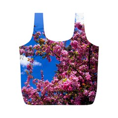 Pink Flowers Full Print Recycle Bags (m) 