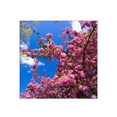 Pink Flowers Satin Bandana Scarf