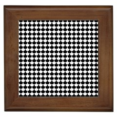 Black And White Scallop Repeat Pattern Framed Tiles by PaperandFrill