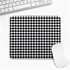 Black And White Scallop Repeat Pattern Large Mousepads by PaperandFrill