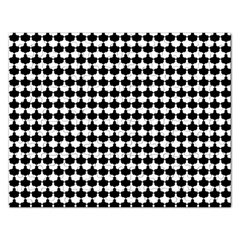 Black And White Scallop Repeat Pattern Rectangular Jigsaw Puzzl