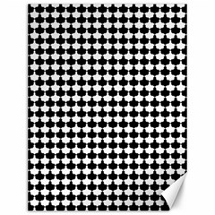 Black And White Scallop Repeat Pattern Canvas 12  X 16   by PaperandFrill