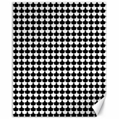 Black And White Scallop Repeat Pattern Canvas 16  X 20  