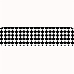 Black And White Scallop Repeat Pattern Large Bar Mats