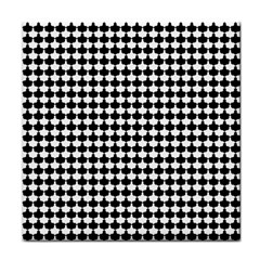 Black And White Scallop Repeat Pattern Face Towel by PaperandFrill