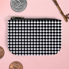 Black And White Scallop Repeat Pattern Mini Coin Purses by PaperandFrill