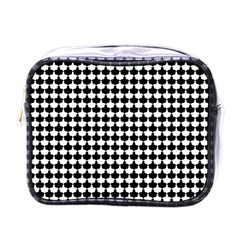 Black And White Scallop Repeat Pattern Mini Toiletries Bags