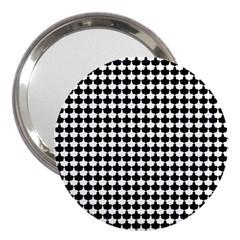 Black And White Scallop Repeat Pattern 3  Handbag Mirrors