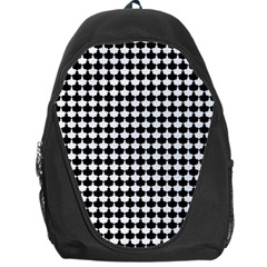 Black And White Scallop Repeat Pattern Backpack Bag