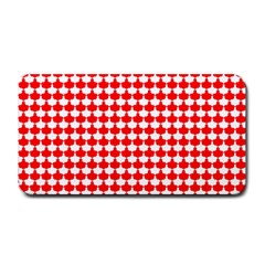 Red And White Scallop Repeat Pattern Medium Bar Mats