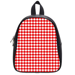 Red And White Scallop Repeat Pattern School Bags (small)  by PaperandFrill