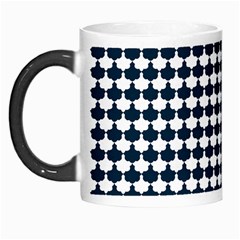 Navy And White Scallop Repeat Pattern Morph Mugs by PaperandFrill