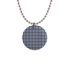 Navy And White Scallop Repeat Pattern Button Necklaces by PaperandFrill