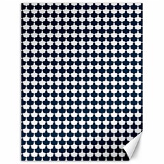 Navy And White Scallop Repeat Pattern Canvas 12  X 16  