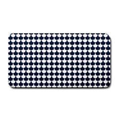 Navy And White Scallop Repeat Pattern Medium Bar Mats