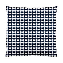 Navy And White Scallop Repeat Pattern Standard Cushion Cases (two Sides) 