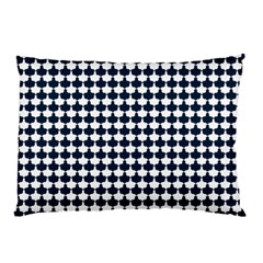 Navy And White Scallop Repeat Pattern Pillow Cases