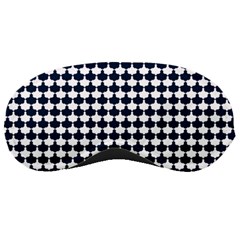 Navy And White Scallop Repeat Pattern Sleeping Masks by PaperandFrill