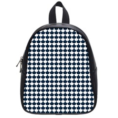 Navy And White Scallop Repeat Pattern School Bags (small)  by PaperandFrill