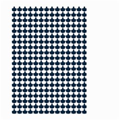 Navy And White Scallop Repeat Pattern Small Garden Flag (two Sides)