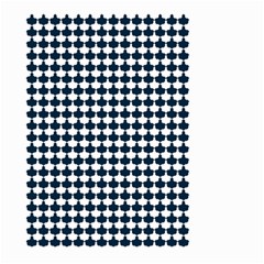 Navy And White Scallop Repeat Pattern Large Garden Flag (two Sides)