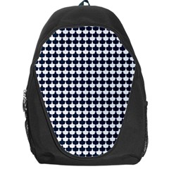 Navy And White Scallop Repeat Pattern Backpack Bag