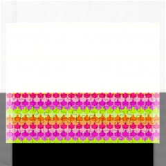 Scallop Pattern Repeat In ‘la’ Bright Colors Rectangular Jigsaw Puzzl by PaperandFrill