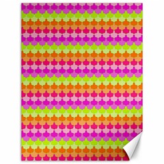 Scallop Pattern Repeat In ‘la’ Bright Colors Canvas 12  X 16  