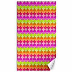 Scallop Pattern Repeat In ‘la’ Bright Colors Canvas 40  X 72   by PaperandFrill