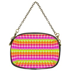 Scallop Pattern Repeat In ‘la’ Bright Colors Chain Purses (two Sides)  by PaperandFrill