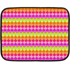 Scallop Pattern Repeat In ‘la’ Bright Colors Double Sided Fleece Blanket (mini) 