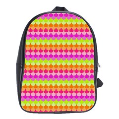 Scallop Pattern Repeat In ‘la’ Bright Colors School Bags(large)  by PaperandFrill