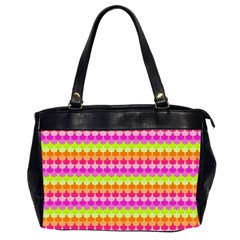 Scallop Pattern Repeat In ‘la’ Bright Colors Office Handbags (2 Sides)  by PaperandFrill