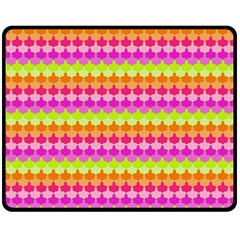 Scallop Pattern Repeat In ‘la’ Bright Colors Fleece Blanket (medium) 