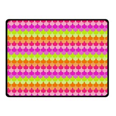 Scallop Pattern Repeat In ‘la’ Bright Colors Fleece Blanket (small)