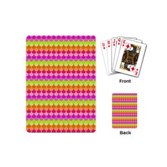 Scallop Pattern Repeat In ‘la’ Bright Colors Playing Cards (mini) 