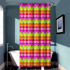 Scallop Pattern Repeat In ‘la’ Bright Colors Shower Curtain 36  X 72  (stall) 