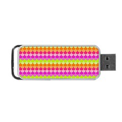 Scallop Pattern Repeat In ‘la’ Bright Colors Portable Usb Flash (one Side)