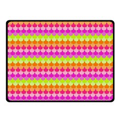 Scallop Pattern Repeat In ‘la’ Bright Colors Double Sided Fleece Blanket (small)  by PaperandFrill