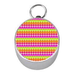 Scallop Pattern Repeat In ‘la’ Bright Colors Mini Silver Compasses