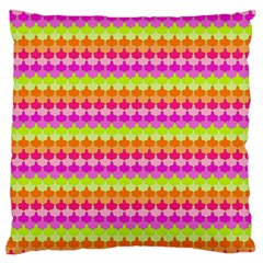 Scallop Pattern Repeat In ‘la’ Bright Colors Large Flano Cushion Cases (one Side) 