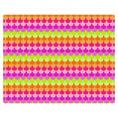 Scallop Pattern Repeat In ‘la’ Bright Colors Double Sided Flano Blanket (medium) 