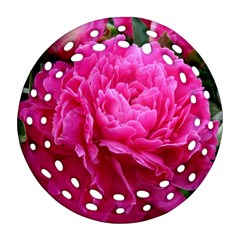 Paeonia Eleanor Round Filigree Ornament (2side) by trendistuff