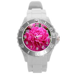 Paeonia Eleanor Round Plastic Sport Watch (l) by trendistuff